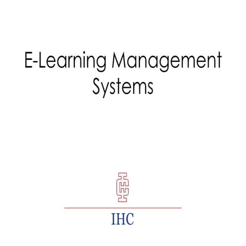 e-Learning Management Systems