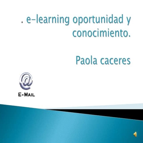 E learning oportunidad y conocimiento diapositivas