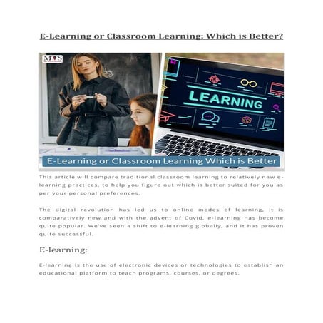 E-Learning or Classroom Learning - Which is Better.pdf