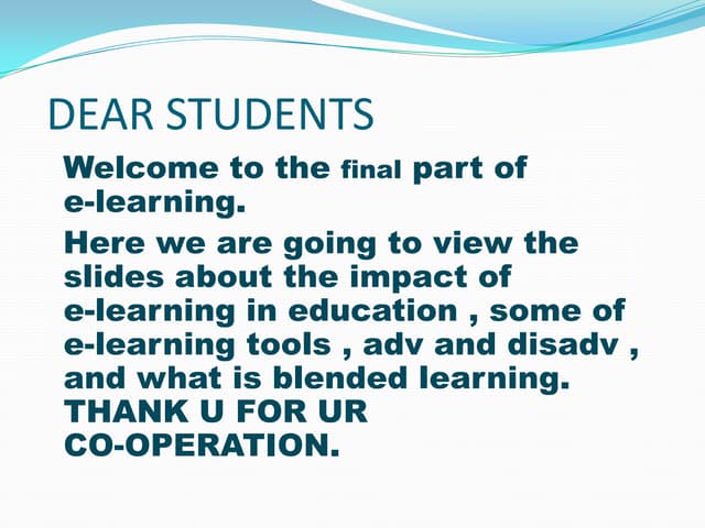 E learning part3