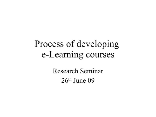 e-Learning Presentation