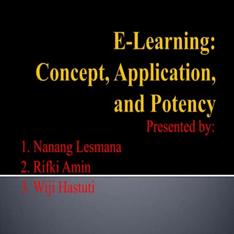 E learning presentation