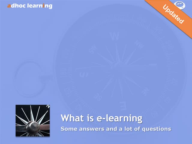 E learning presentation (update 2012)