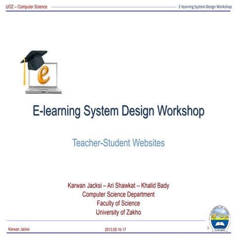 E-Learning System Design: Teacher-Student Websites