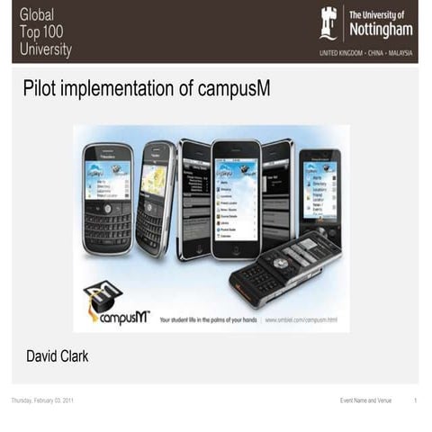 Pilot implementation of campusM