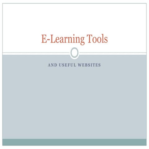 E Learning Tools