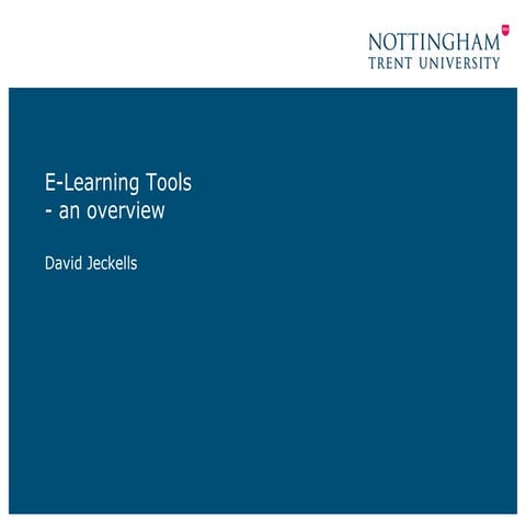 E learning tools - an overview