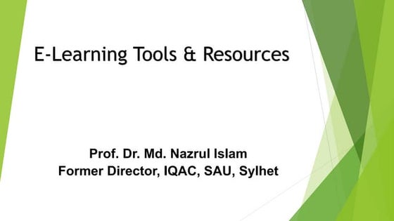 E-Learning Tools & Resources