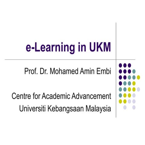 E learning ukm