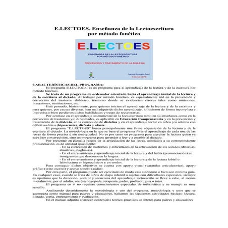 E lectoes (descripción metodología)