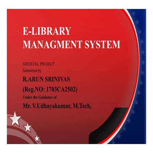 E library mangment system presentation | PPT