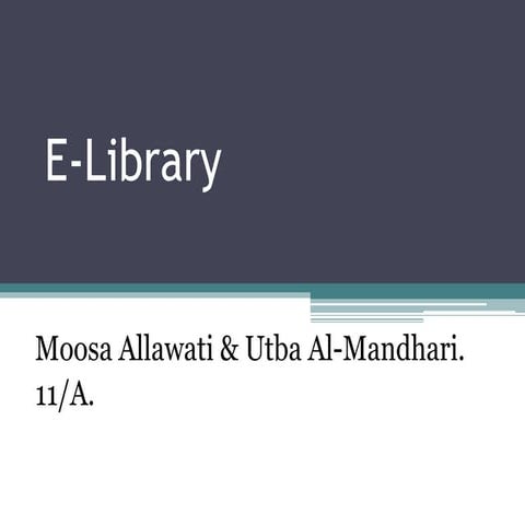 E library presentation