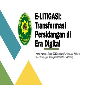 ppt e court dan e litigasi yang ada di inonesai untuk pkpa | PPTX