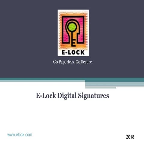 E lock digital signatures