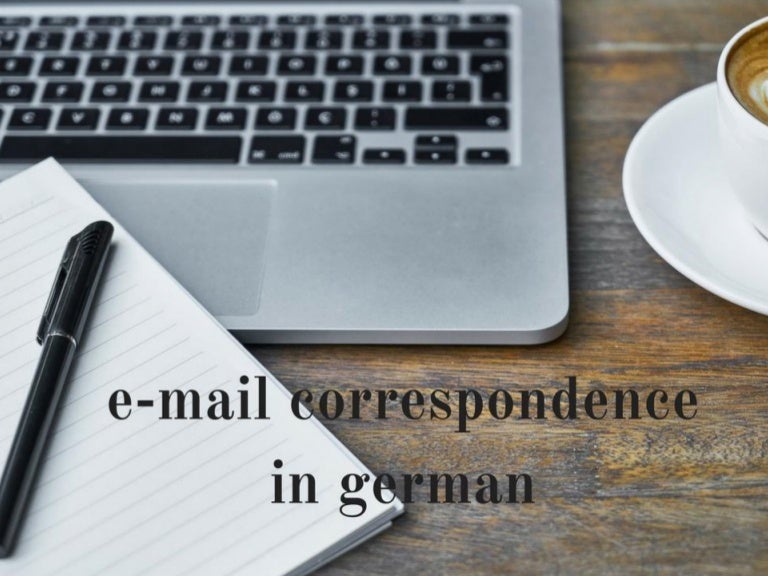 Email correspondence in german