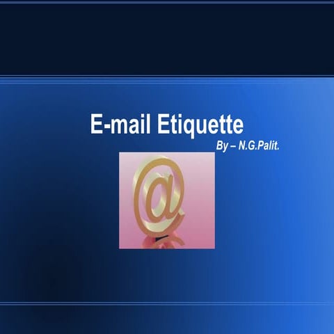E mail etiquette 