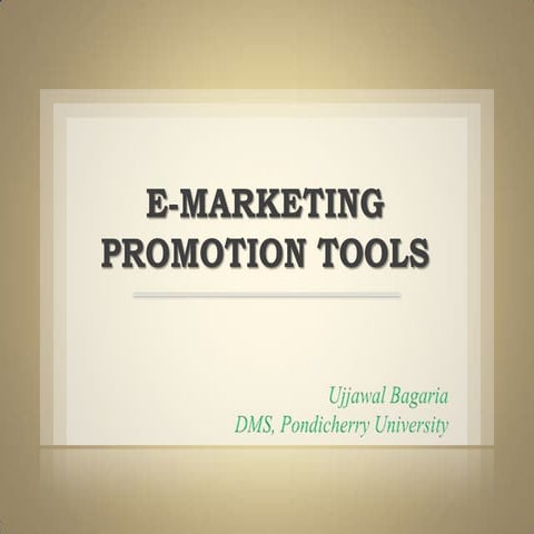 Internet Marketing Promotion Tools
