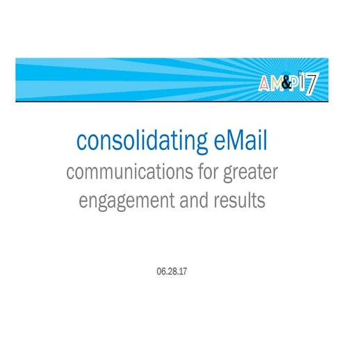 E-newsletter consolidation for greater engagement and results