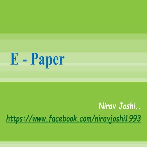 E paper