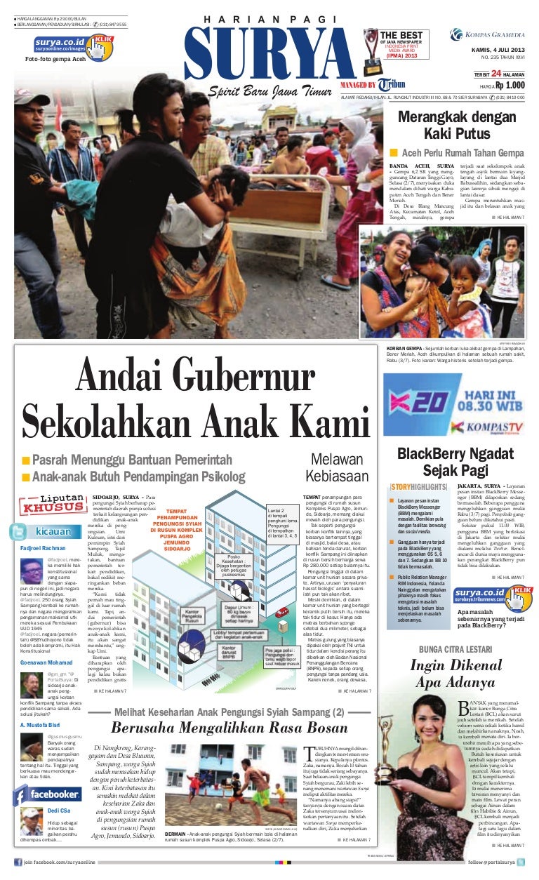 Epaper Surya 4 Juli 2013