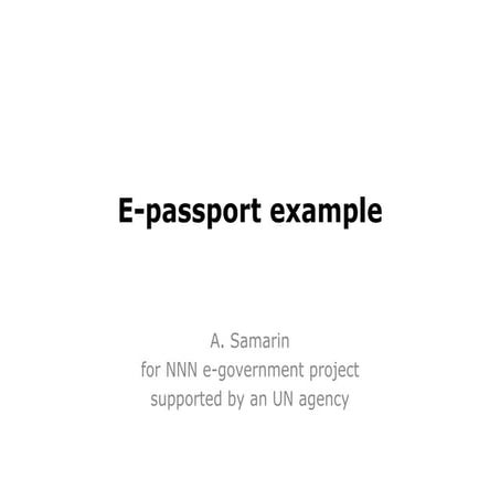 E-passport example