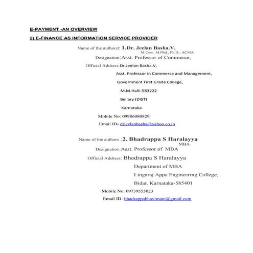 E Payment An Overview Pdf