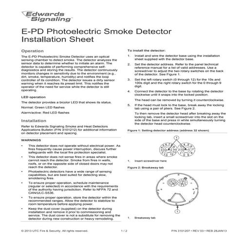 Edwards Signaling E-PD Installation Manual