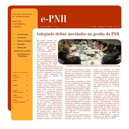 Boletim  E PNH nº136