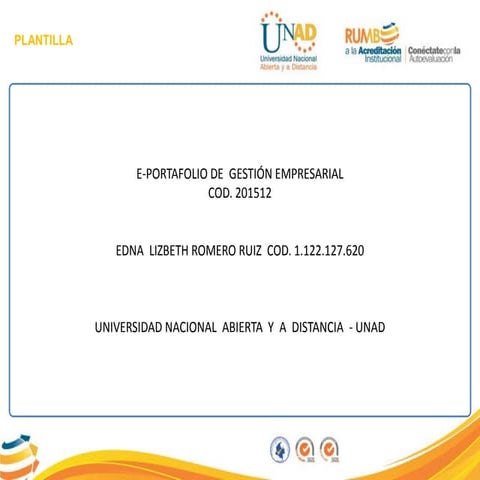 E portafolio gestión empresarial