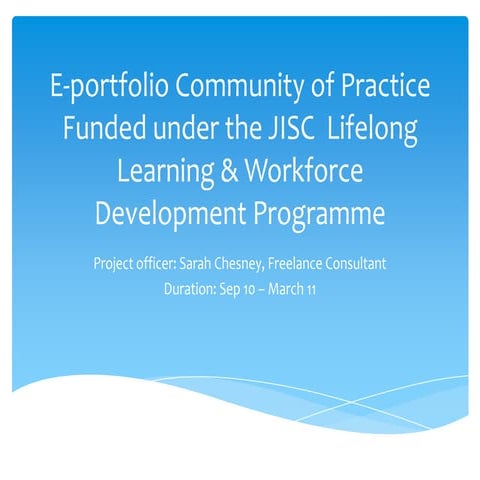 E portfolio community of practice vet