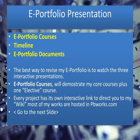 E-portfolio tutorial AA