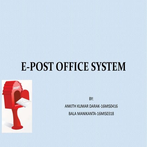 E post office system 