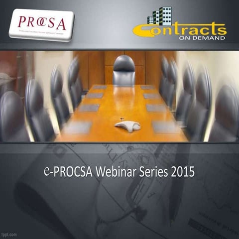 e-PROCSA Webinar series 2015
