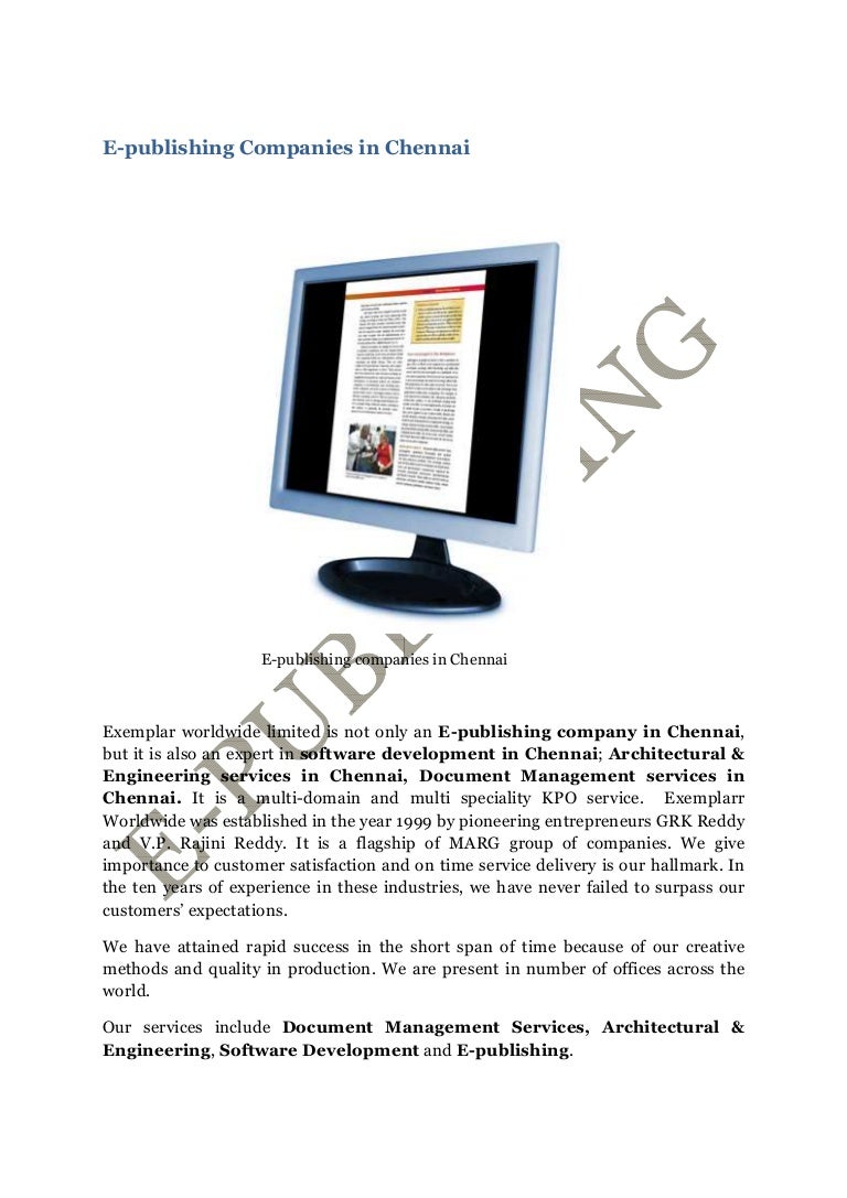E Publishing Companies In Chennai