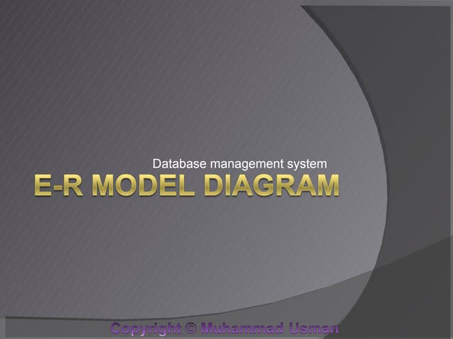 E R Model Diagram of DBMS
