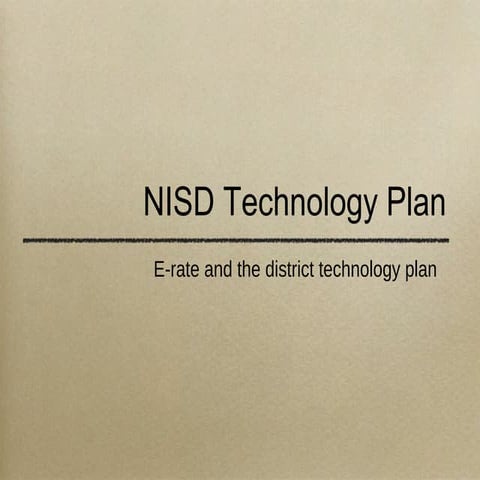E rate-nisd tech plan