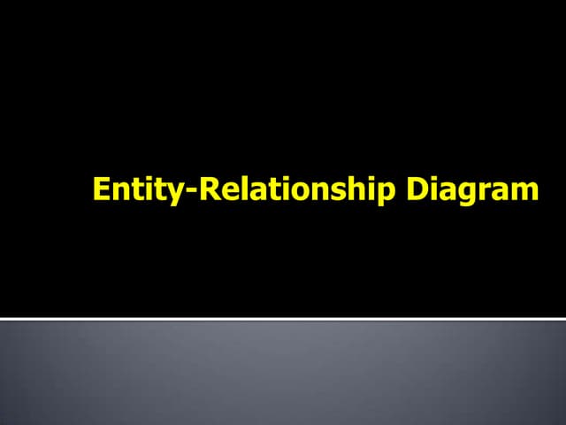 E r diagram