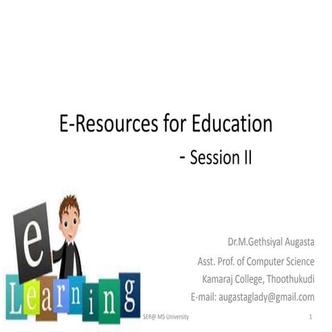 E-Resources for Education - E-Learning