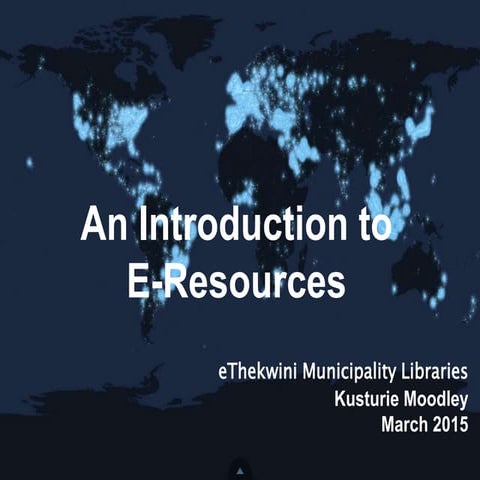 Introduction to e-resources