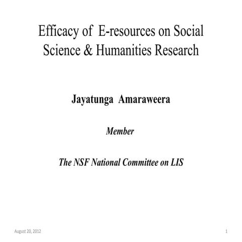 E resources on social science & humanitie