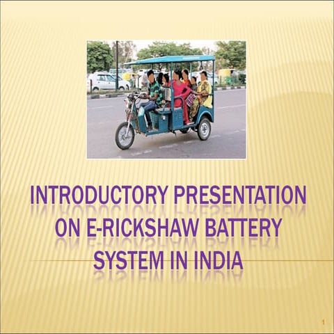 E Rickshaw battery system | PPT