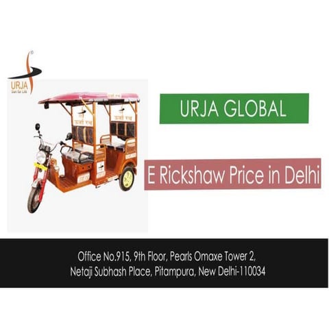 E Rickshaw Price in Delhi | PPTX