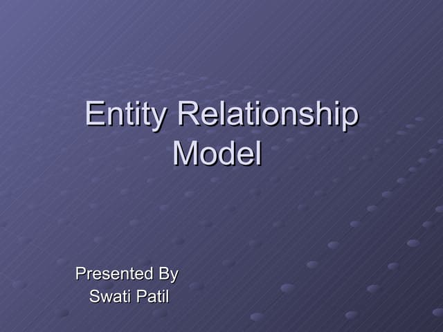 E r model