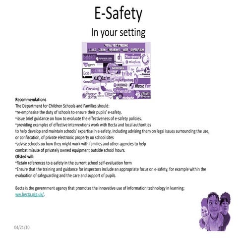 E safety presentation staff workshop