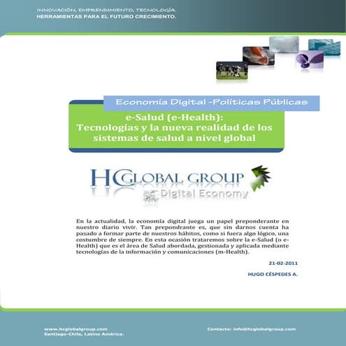 E-salud (e-health): Tecnologías y la nueva realidad de los sistemas de salud ...