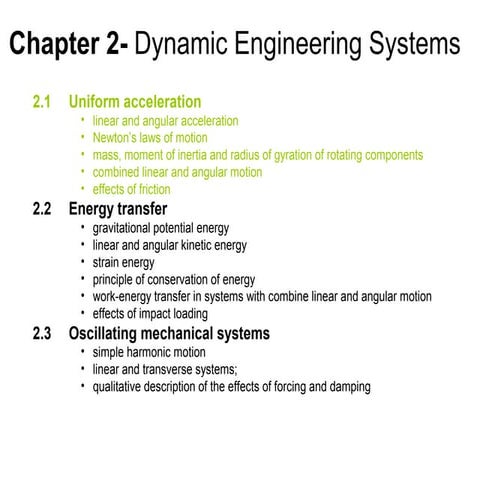 Engineering science lesson 2