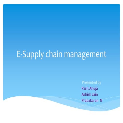 E-supply chain management