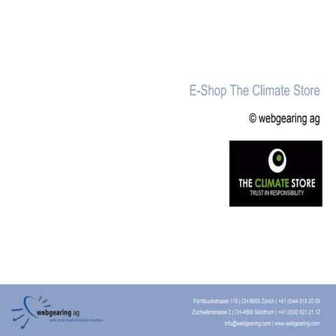 E-Shop The Climate Store