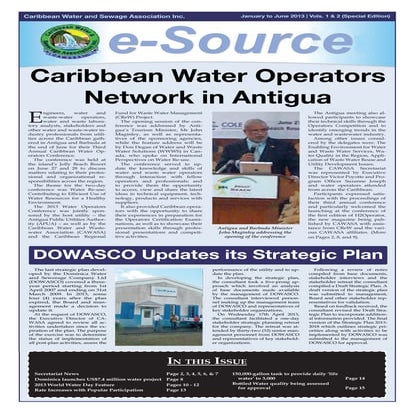 CAWASA e-Source Newsletter - Issue 5 : January - June 2013 