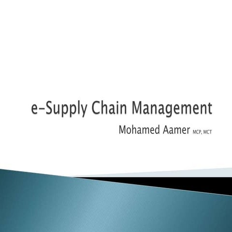 E-Supply Chain Management